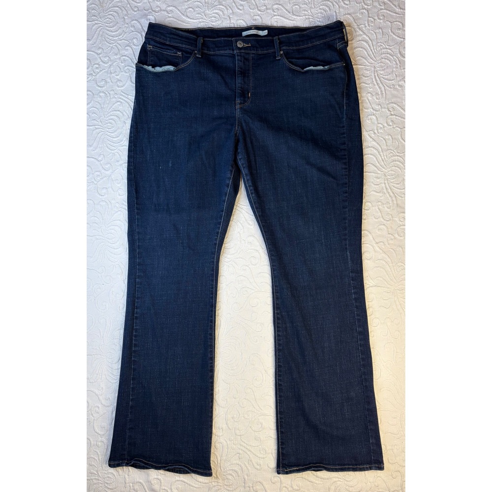 Levi Strauss Co Classic‎ Bootcut Stretch Dark Wash Jeans Women Size 38 X 31